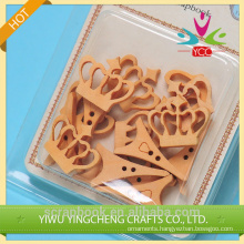 2016 hangzhou yiwu new hot wholesale DIY cute wooden double prong buttons